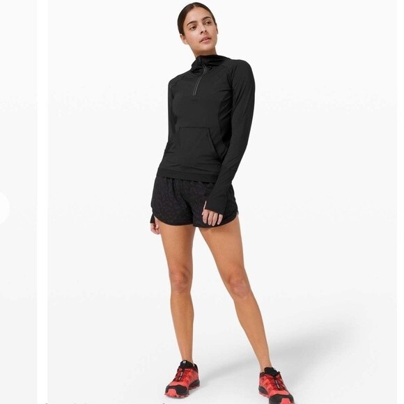lululemon athletica Jackets & Blazers - Lululemon Sleek Performance 1/2 Zip Hood Black 2